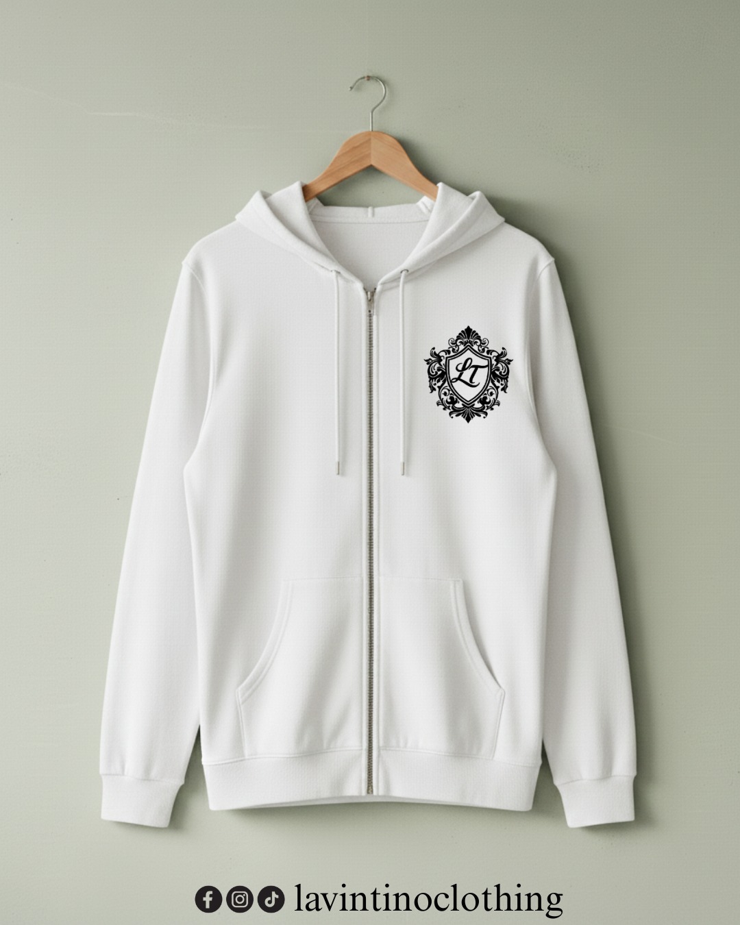 Lavintino Signature White ZipUp